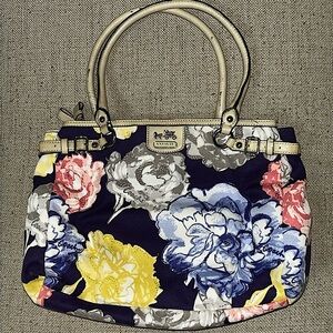 Coach Madison Floral Tote Carryall Purse